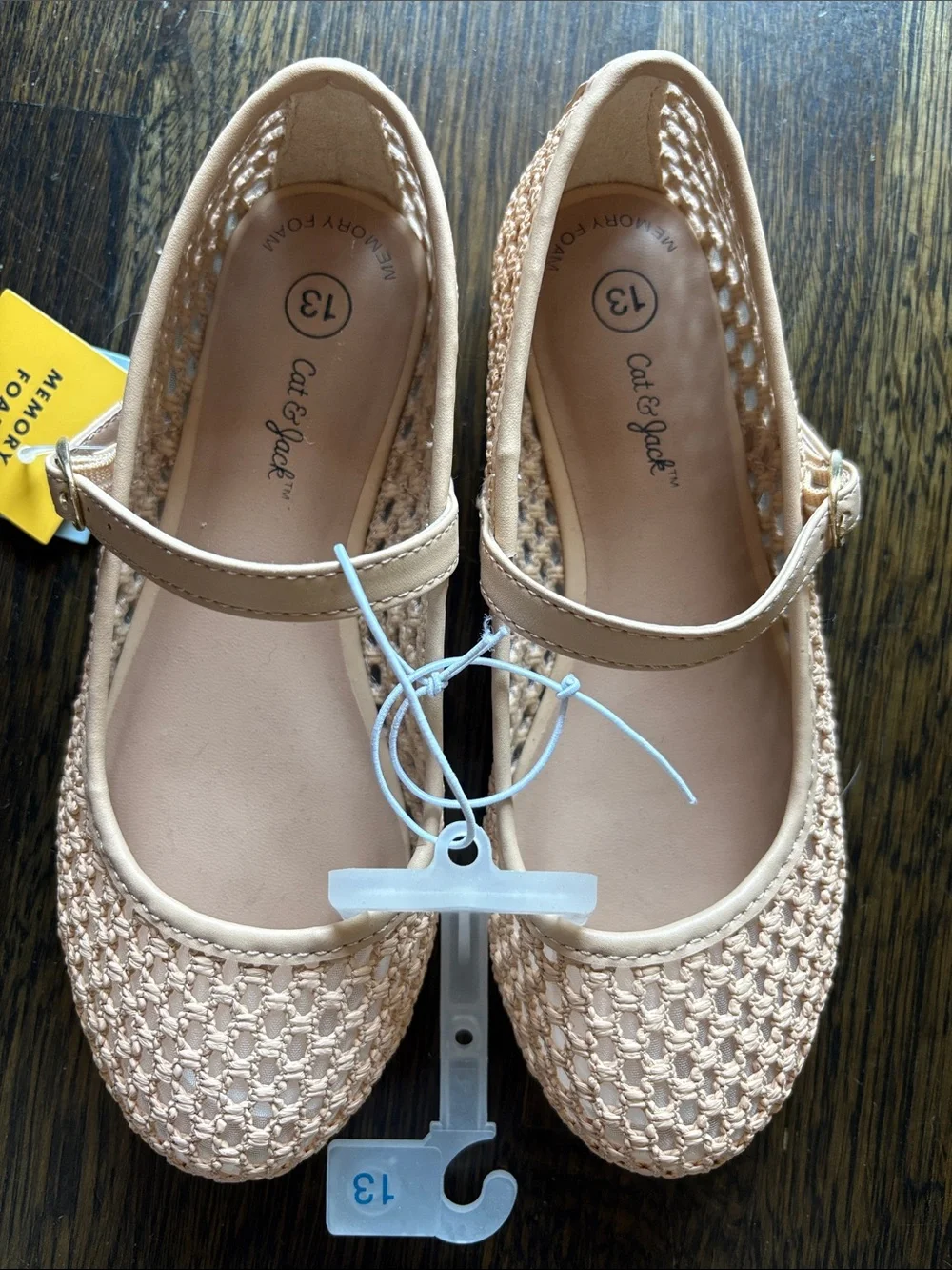 Cat & Jack Natural Woven Mary Jane Flats